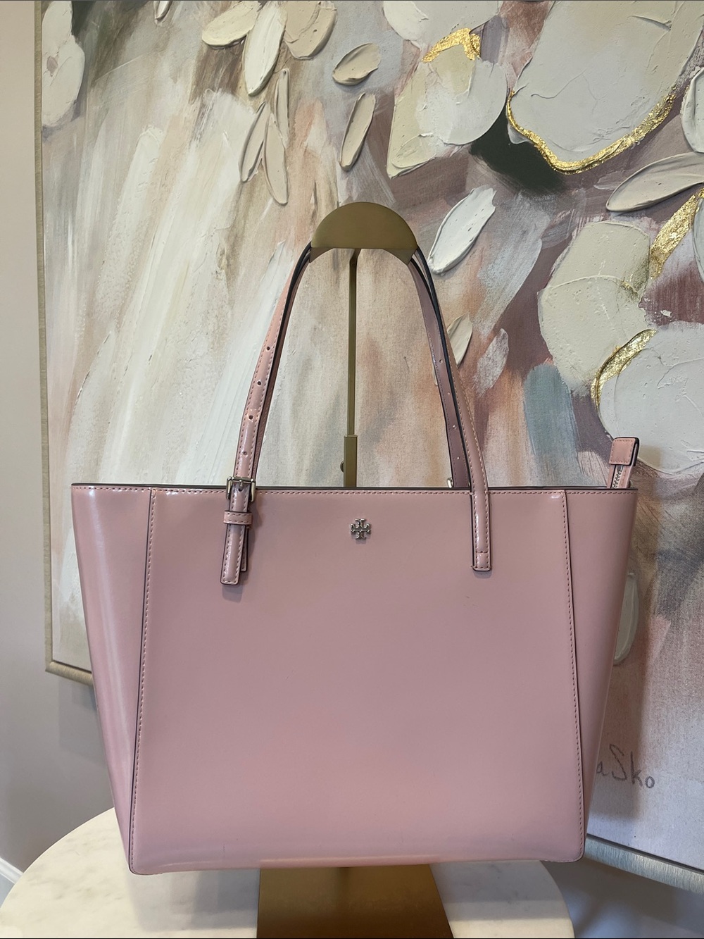 Tory Burch Blush Pink Leather Tote